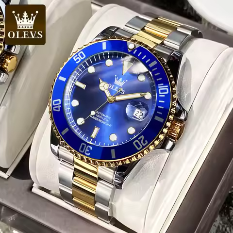 OLEVS Men Automatic Watch Luxury Diving Watch Waterproof Luminous Stainless steel Business Mechanica