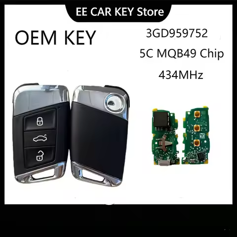 Great 5C MQB49 Chip 434MHz 3GD959752 Original Promixity Car Remote Key For VW Volkswagen Magotan Pas