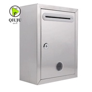 QIUJUU Mailbox, with Locks 3 Sizes Letter Box, Creative Stainless Steel Waterproof Ballot Box Outdoo