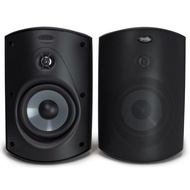 Atrium 6 Outdoor All-Weather Speakers with Bass Reflex Enclosure (Pair, Black), Broad Sound Coverage