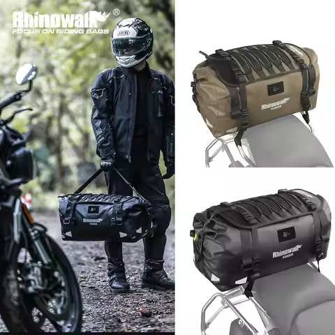 Rhinowalk Motorcycle Duffle Tail Bag 20L/40L/65L Waterproof Motorcycle Side Pannier Back Seat Bag Mo
