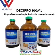 ✎ ๑ ♞,♘Viddavet Decipro 100ml CCD (Ciprofloxacin+Cephalexin+Dexamethasone) for animals