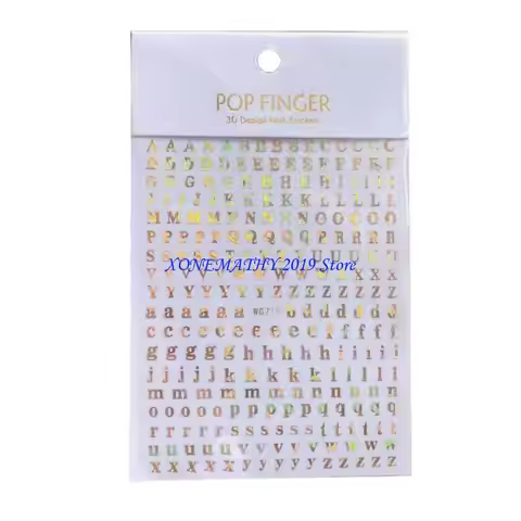 F42F 26 Stickers Glitter Adhesive Uppercase Lower for Case Letters Stic