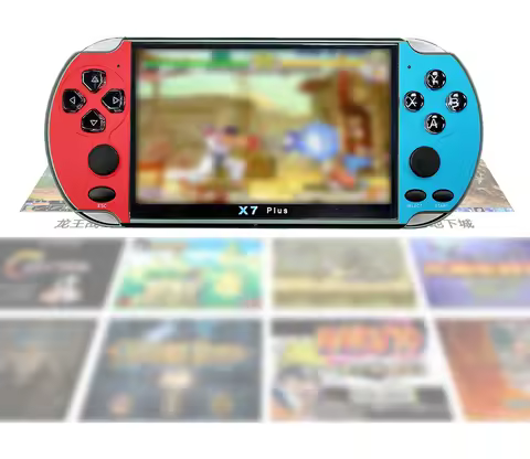 Drop 32/64/128 Bit 5" LCD X7 plus Double rocker 8G Handheld Retro Game Console Video MP5 TF Card for