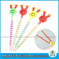 Mainan Tiupan Large Kids Colorful Smiley Face Dragon Whistle Blowing Roll Sound Toys Horn Props Birt
