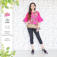 BJ82R ATASAN TOP BLOUSE KATUN ADEM BATIK WANITA TERMURAH