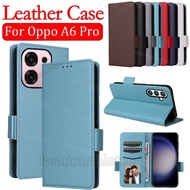 For OppoA6Pro 2025 Flip Leather Phone Case For Oppo A6 Pro A6Pro A 6 Pro OppoA6 Pro OppoA6Pro Magnet