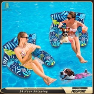 【HOSPORT】 Inflatable Float Raft Chair Pool Float Hammock for Swimming Beach Lake Party