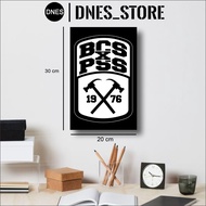 Hiasan Dinding PSS SLEMAN Ukuran 20cmx30cm Poster Kayu