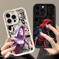 Spiderman Miles Morales Gwen Phone Casing for iphone 16 15 11 13 Pro Max Xr X 7 8 14 Plus 12 13 Mini