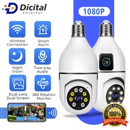 Hd V380 pro E27A dual lens CCTV bulb automatic tracking security monitoring 360° rotating bulb 1080P