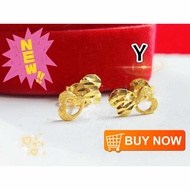 Wing Sing Subang Paku Emas 916 Apple Kitty Rabbit Bunga Kunci Love Star / 916 Gold Variety Design Stud Earrings