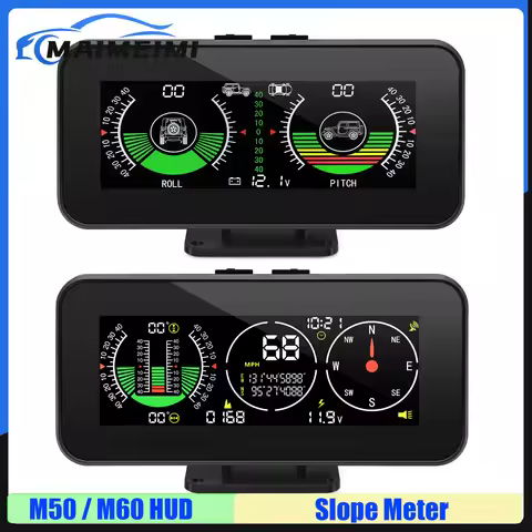 M50 Slope Meter Display GPS+BDS Dual-mode Chip Head Up Display M60 HUD Intelligent Inclinometer Off-