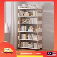 rak buku 5-layer BookShelf Multipurpose Rack Wooden Floor Book Shelves Simple Storage Rack File Rack