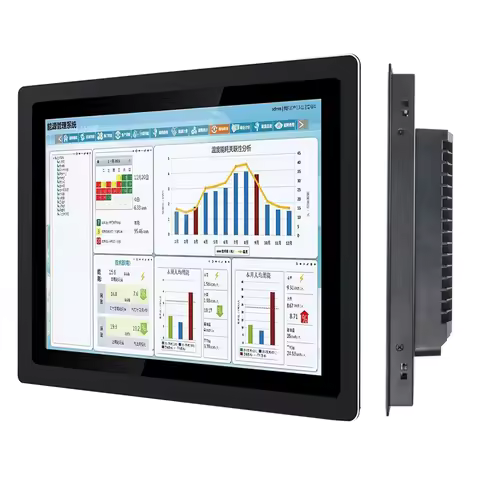 17 inch industrial mini computer all-in-one pc J1900 with capacitive touch screen panel pc WiFi RS23
