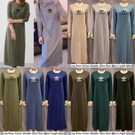 Casual Muslimah Long Sleeve Long Dress Jubah Cotton Ready Stock Borong Murah