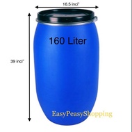 Malaysia Stock Fast Shipping Tong biru 160 liter gred AAA bersih cantik