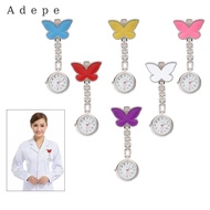 [Adepe] Fashion Battery Nurse Fob Watch Flower Face Shape Clip Fob Pocket Watch