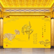 Buddha Light General Light Background Wallpaper Wall Painting Golden Buddha Character Bergamot Mural