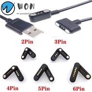 WON Pogopin Magnetic Connector, High Current 2A DC Magnetic Pogo Pin Connector, Spacing 2.54mm 2Pin 