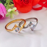 Keren! 4s Grosir Solo || CINCIN TITANIUM PERMATA SILVER&amp;GOLD ANTI