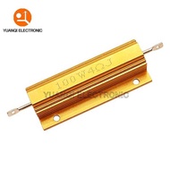 50W Wire Wrap Resistor 100W Aluminum Metal Shell 0.01R 100K 1 4 6 7 8 10 20 200 500 1K 3.3K 10K Oh