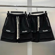 FAFIC men's and women's zipper shorts with embroidered FAFIC CRAB LEGS Flannel
