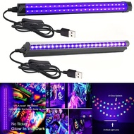 UV LED Black Light Bar,T5/T8 5W 10W USB Portable Led Tube Blacklight With ON/OFF Switch for Halloween Glow Party Poster UV Art Neon Boby Paint Stage Lighting Bedroom And Fun Atmos