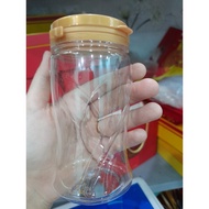 PET PLASTIC JAR for Rock Sugar with Beautiful Gold Lid