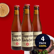 Rochefort Trappistes 6 Dubbel Brown Ale - Pack of 4 x 330ml Bottles [Belgian Beer]