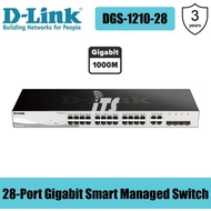 D-Link 24 Port Web Smart Gigabit Switch + 4 SFP Port (DGS-1210-28)