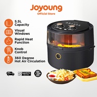 Joyoung Visual Air Fryer 5.5L Electric Non-Stick Frying l Toaster l Grill l Safety Mark