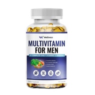 Wellness Men's Multivitamins With Vitamin D, Vitamin C, B12, Improve Energy, Focus and Stamina 120pc