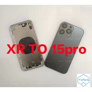 Diy Iphone XR Housing Like 15pro Back Cover For iPhone XR battery midframe replacement XR like 15 PR