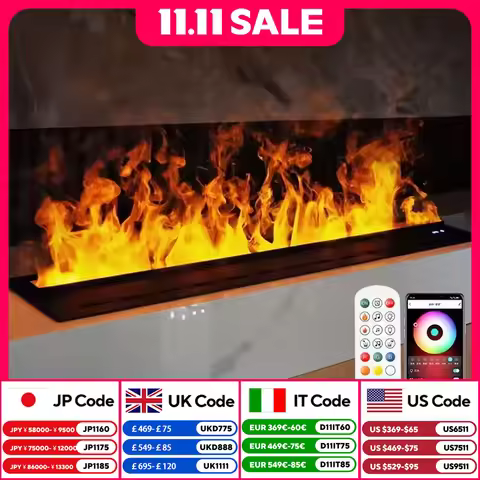Smart Steam LED Simulated Flame atomization Fireplace TV Decorative Fireplace Mobile App 3D Water Va