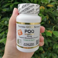 PureQQ® พีคิวคิว PQQ 20 mg 30 Veggie Softgels (California Gold Nutrition®) Pyrroloquinoline Quinone