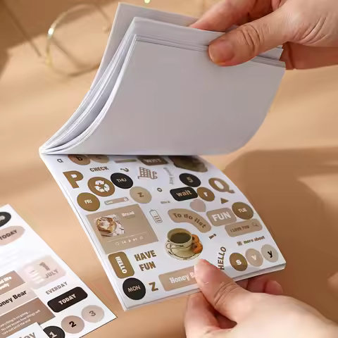 20 Sheets Cartoon Sticker Book DIY Scrapbooking Collage Junk Journal Vintage Decor Stationery Suppli