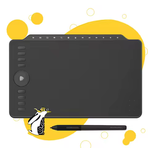 GAOMON Graphic Tablet M1220 12 Inch Drawing Tablet Redail Tilt Support Battery-Free Pen 8 Express Ke