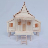Miniatur Rumah Adat Riau Selaso Dari Stik Es Krim