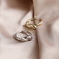 14K K-Gold Crisscross Chic Open Ring