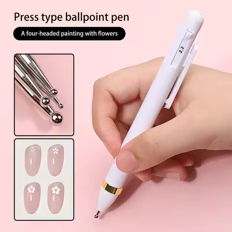 4 in 1 Nail Art Dotting Tools Nail Drill Point Nail Tools Dot Painting Tools Nail Point Press Type P