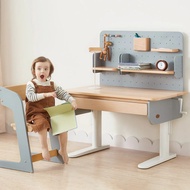 Ergonomic Desk with Pegboard Hutch Package