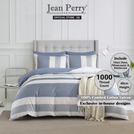 Jean Perry Luxury Hotel 1000TC Cotton Bedsheet Set I Fitted Sheet I Bedsheet Cover