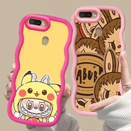 MERAH D-28 Labubu Pink Red Casing for OPPO A12 A12S A5S F9 A7 A11K Pro Black