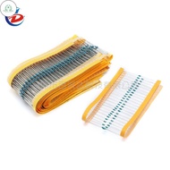 GD 100pcs/lot 1/4W 1% Metal Film Resistor 0.39 7.5 100 220 510 1K 2K 3.3K 4.7K 5.1K 27K 30K 51K 150K