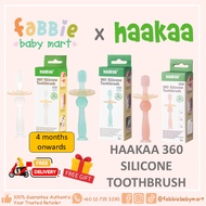 [FABBIE BABY MART] HaaKaa 360 Silicone Toothbrush - from 4 months old baby