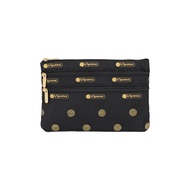 LeSportsac 3-Zip Cosmetic - Gold Glitter Dots