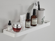 全城熱賣 - 浴室免打孔玻璃置物架（白色55CM）