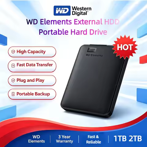 Western Digital WD Elements Portable External SSD Hard Drive 1TB 2TB 4TB Mobile Solid State Drive US