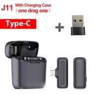 Microphone Nirkabel Lavalier Dual Wireless Mic Bluetooth Portable Mic Clip On Wireless Microphone 2